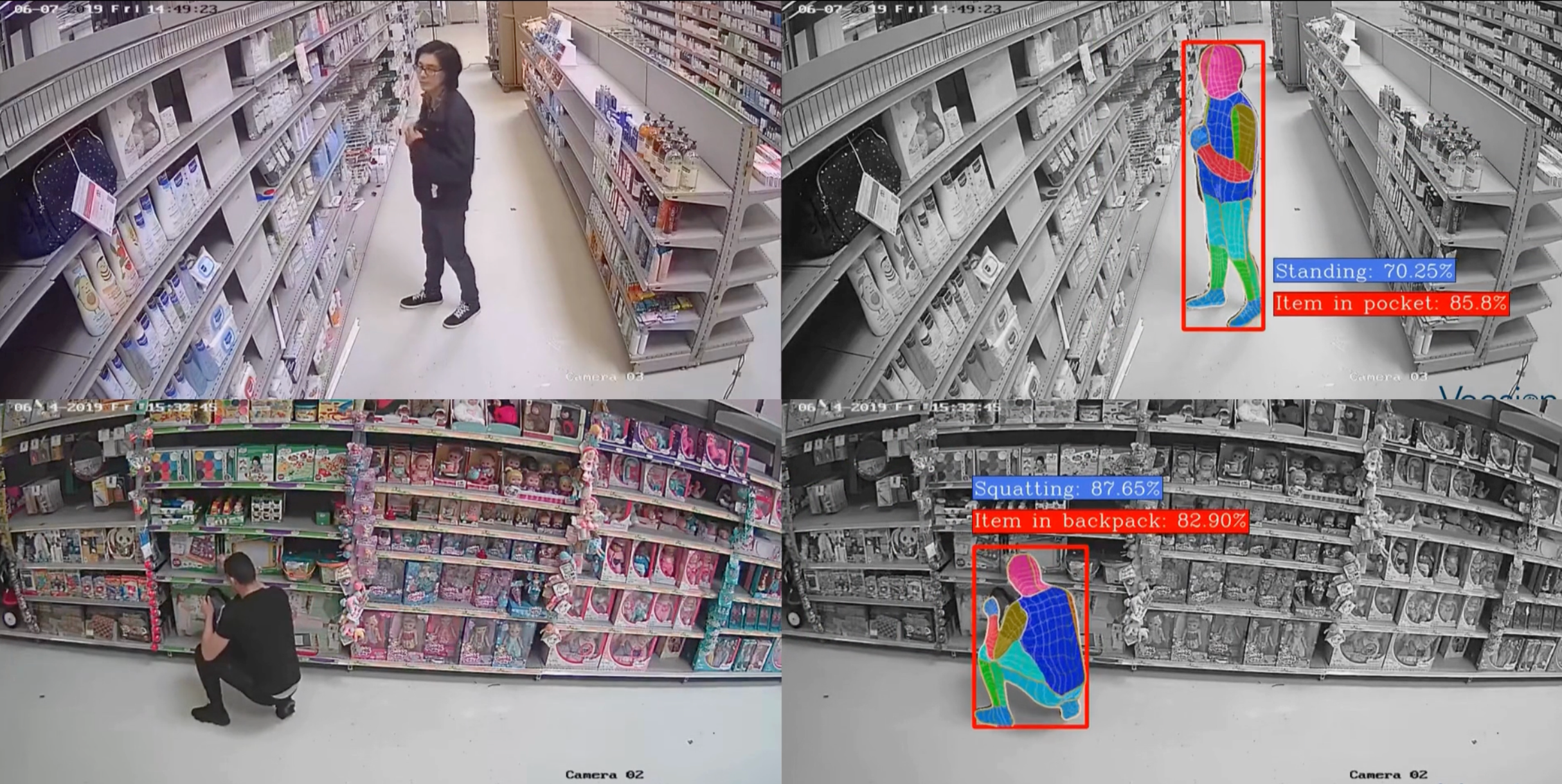Veesion détecte les gestes suspects dans les supermarchés grâce à l'IA.
