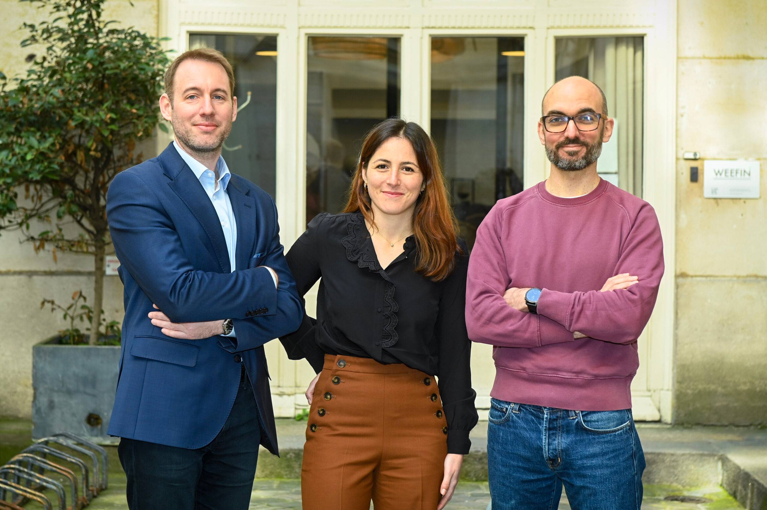 Grégoire Hug, Marion Aubert et Guillaume Klech, les fondateurs de WeeFin.