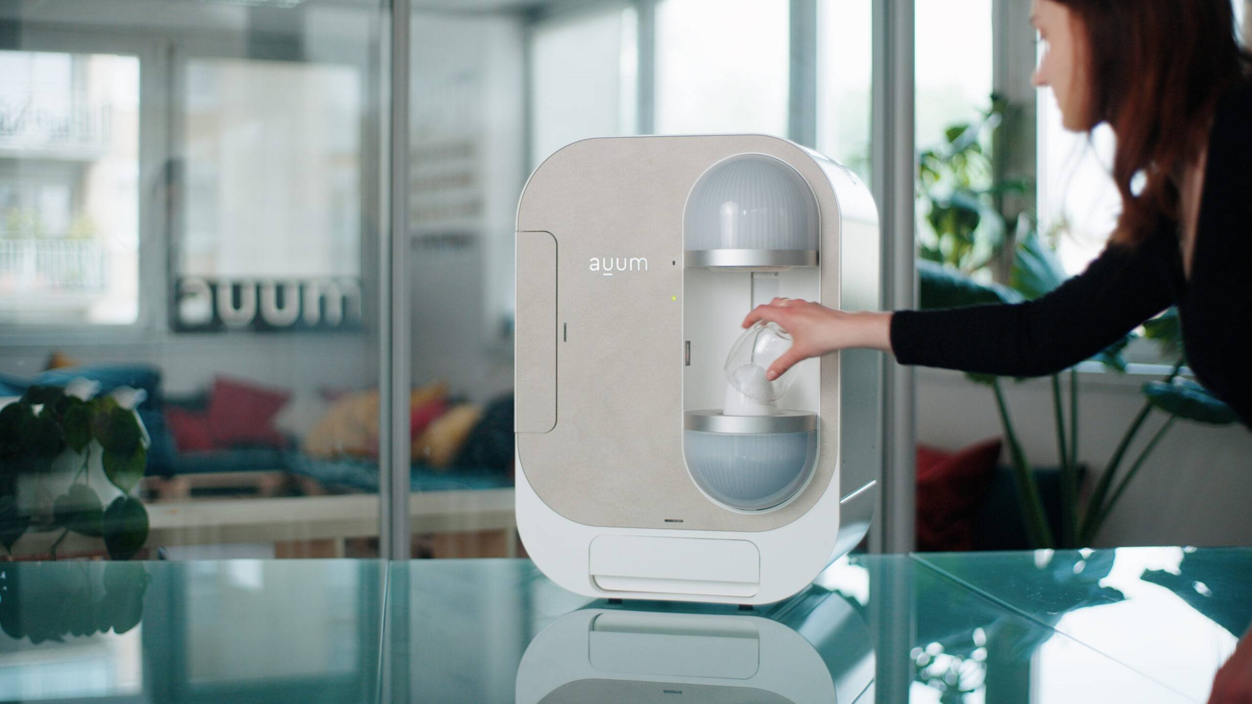 La machine à laver les verres d'Auum. Crédits : Auum.