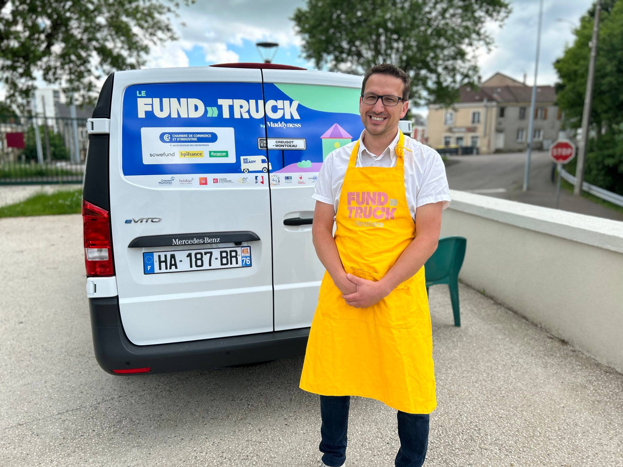 Franck Lafontaine, fondateur de Wasoria, gagne l'étape Fundtruck du Creusot.