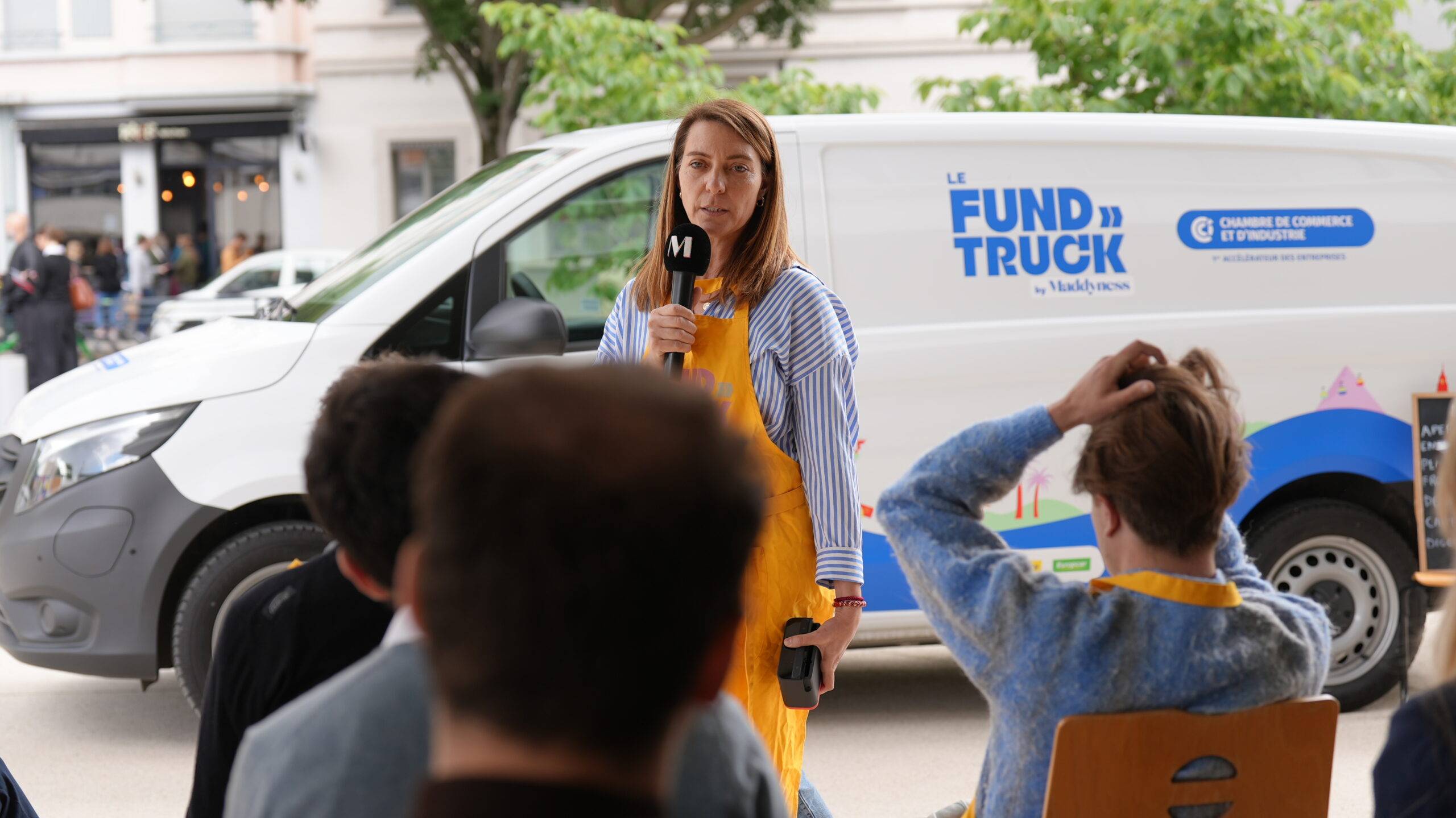 Bénédicte Astier, fondatrice d'Allergen Alert, remporte l'étape de Lyon du Fundtruck 2025. Crédits : Morgane Henry, Maddyness