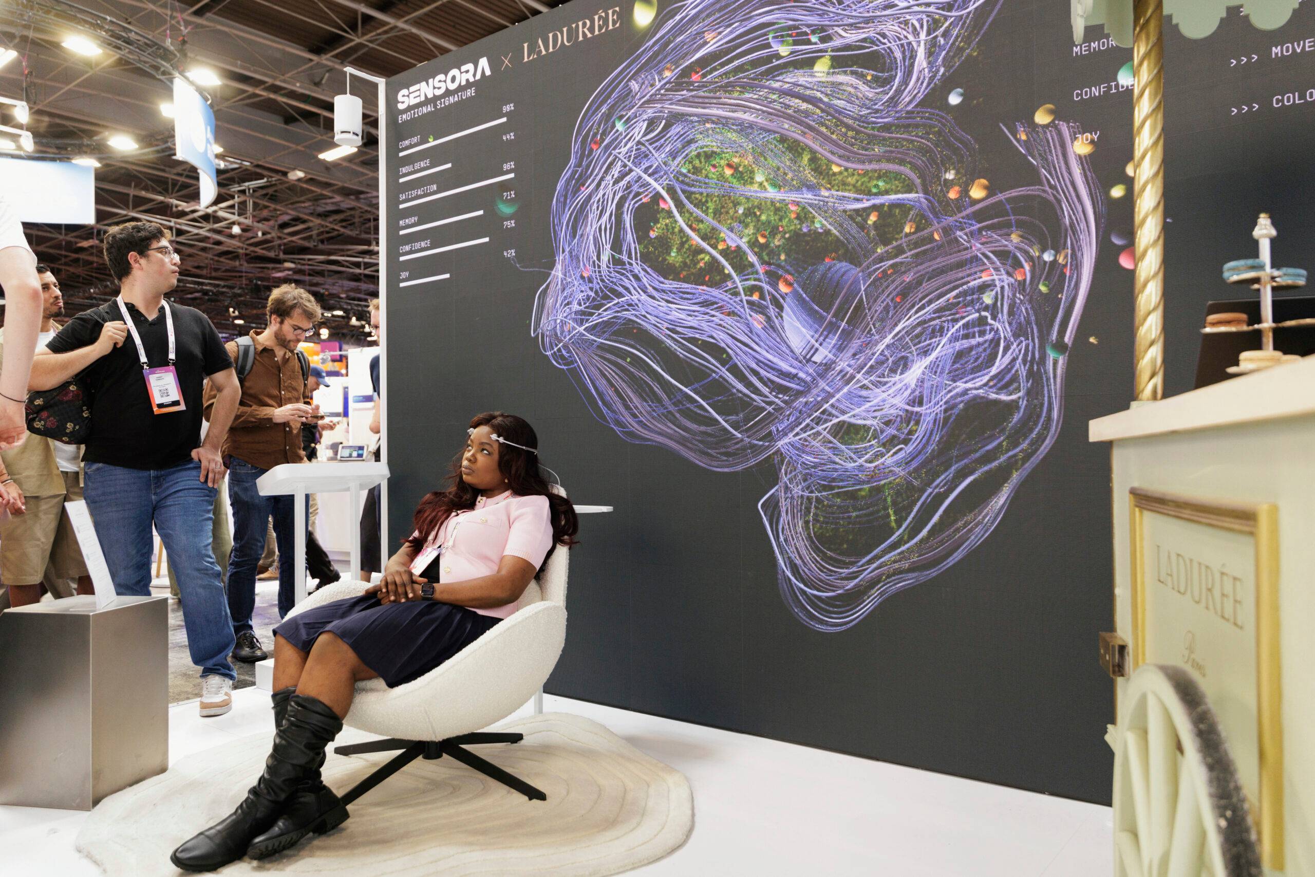 L'expérience de Habs, en partenariat avec Ladurée, à Vivatech ! Crédits : Habs